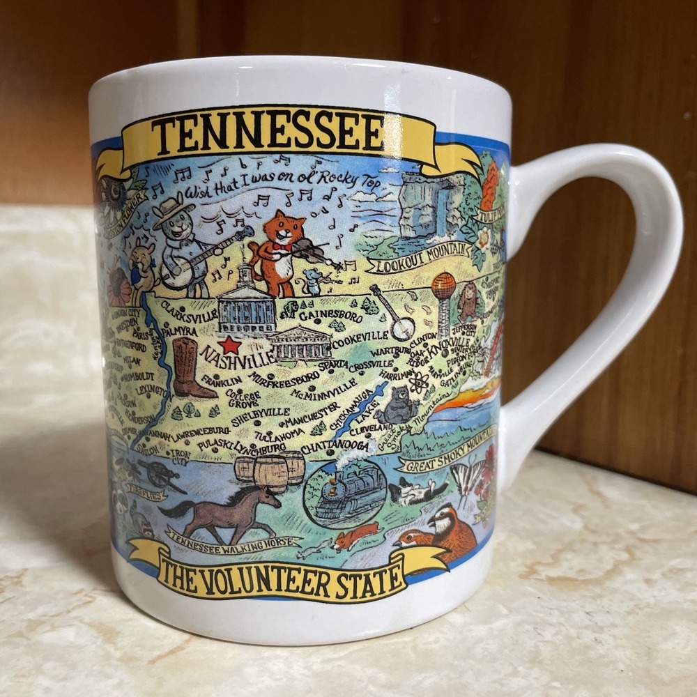 Tennessee Volunteer State Souvenir Generous Sized Mug Certified‎ International